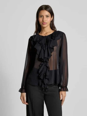 Bluzka o kroju regular fit z falbanami model ‘Ditte’ FREE/QUENT