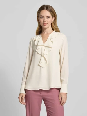 Bluzka o kroju regular fit z falbanami model ‘PROTECT’ comma