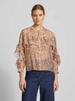 Bluzka o kroju regular fit z falbanami model 'TUNELLA' Bash