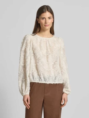 Bluzka o kroju regular fit z frędzlami i okrągłym dekoltem Oui