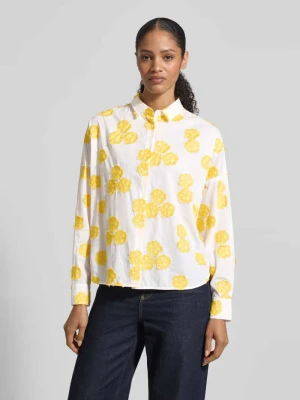 Bluzka o kroju regular fit z haftami model ‘LUCY’ 0039 italy