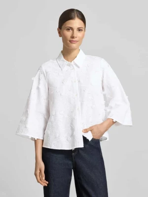bluzka o kroju regular fit z haftami model 'MAMICO' Emme