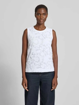 bluzka o kroju regular fit z haftem angielskim model 'STREET' Max Mara Studio