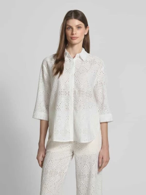 Bluzka o kroju regular fit z haftem angielskim Zero