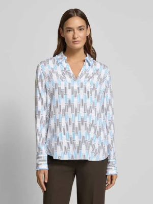 Bluzka o kroju regular fit z jedwabiu z dekoltem w serek herzensangelegenheit