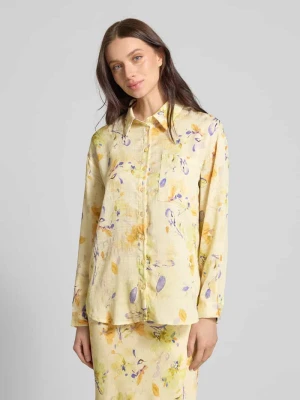 Bluzka o kroju regular fit z kieszenią na piersi model ‘Lenora’ moves