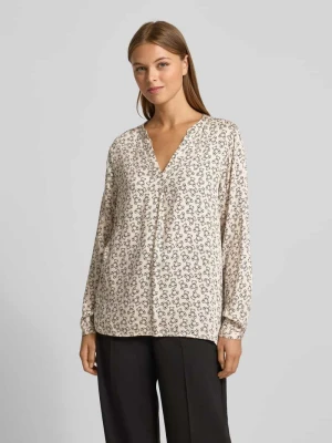 Bluzka o kroju regular fit z kołnierzem z lamówką milano italy