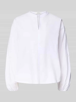 Bluzka o kroju regular fit z kołnierzem z lamówką model ‘Flandi’ Opus