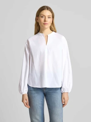 Bluzka o kroju regular fit z kołnierzem z lamówką model ‘Flandi’ Opus