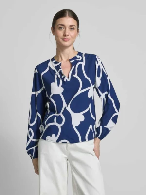 Bluzka o kroju regular fit z kołnierzem z lamówką model ‘Jo44a’ ZABAIONE