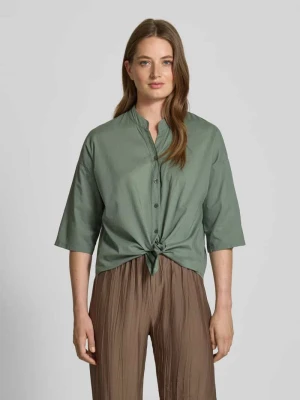 Bluzka o kroju regular fit z kołnierzem z lamówką model ‘Li44araa’ ZABAIONE