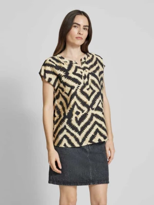 Bluzka o kroju regular fit z kołnierzem z lamówką model ‘PIXI’ Soyaconcept