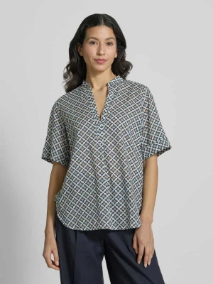 Bluzka o kroju regular fit z krótkim rękawem i wzorem na całej powierzchni Marc O'Polo