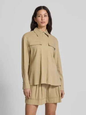 Bluzka o kroju regular fit z krytą listwą guzikową Marc Cain