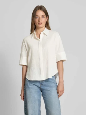 Bluzka o kroju regular fit z krytą listwą guzikową model ‘Zubliana’ someday