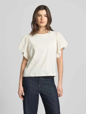 Bluzka o kroju regular fit z kwiatowym haftem model 'Lima' mustang