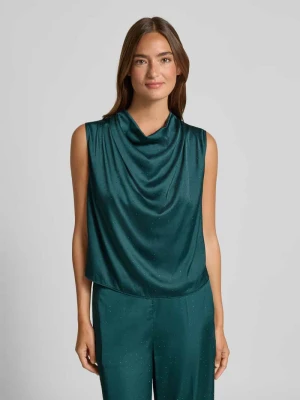 Bluzka o kroju regular fit z lejącym kołnierzem model ‘CASMINI’ HUGO