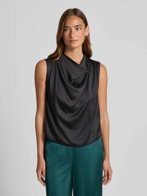 Bluzka o kroju regular fit z lejącym kołnierzem model ‘CASMINI’ HUGO