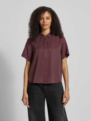 Bluzka o kroju regular fit z lyocellu z krytą listwą guzikową Samsøe Samsøe