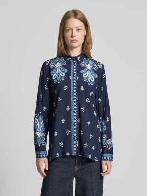 Bluzka o kroju regular fit z mankietami Emily Van den Bergh