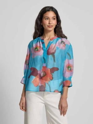 Bluzka o kroju regular fit z mieszanki bawełny i jedwabiu LUISA CERANO