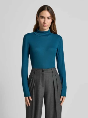 Bluzka o kroju regular fit z mieszanki bawełny z długim rękawem i golfem Tom Tailor