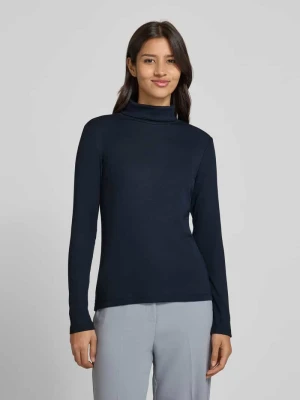Bluzka o kroju regular fit z mieszanki bawełny z długim rękawem i golfem Tom Tailor