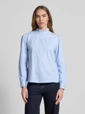 Bluzka o kroju regular fit z mieszanki bawełny ze stójką Rich & Royal