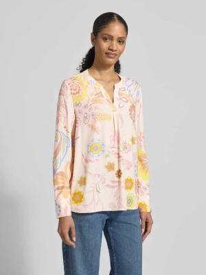 Bluzka o kroju regular fit z mieszanki jedwabiu i elastanu HERZENS