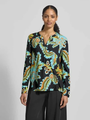 Bluzka o kroju regular fit z mieszanki jedwabiu i elastanu HERZENS