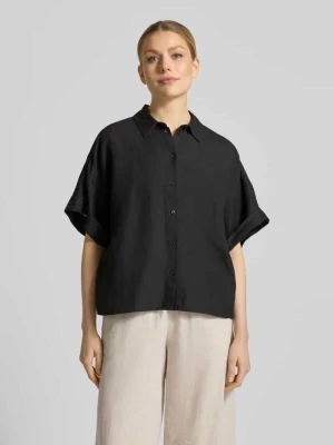 Bluzka o kroju regular fit z mieszanki lnu i wiskozy model 'BISENAS' Boss Orange