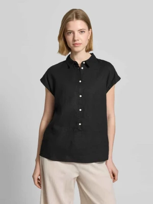 Bluzka o kroju regular fit z mieszanki lnu i wiskozy model 'LINNO' Ichi