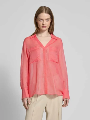 Bluzka o kroju regular fit z mieszanki wiskozy i lnu model ‘Bosala’ Boss