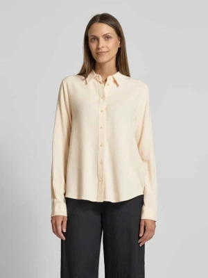 Bluzka o kroju regular fit z mieszanki wiskozy i lnu model ‘VIVA’ Selected Femme