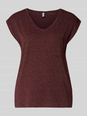 Bluzka o kroju regular fit z mieszanki wiskozy model ‘BILLO’ Pieces