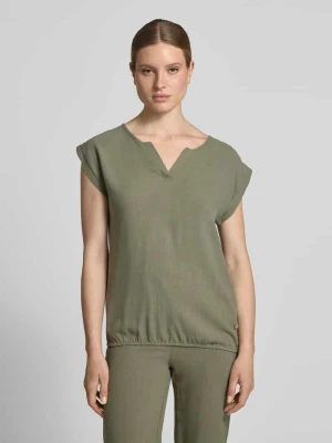 Bluzka o kroju regular fit z mieszanki wiskozy model 'Connie' ZABAIONE