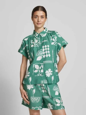 Bluzka o kroju regular fit z mieszanki wiskozy model ‘YETTA’ Ichi
