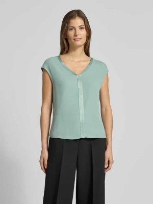 Bluzka o kroju regular fit z mieszanki wiskozy z dekoltem w serek comma