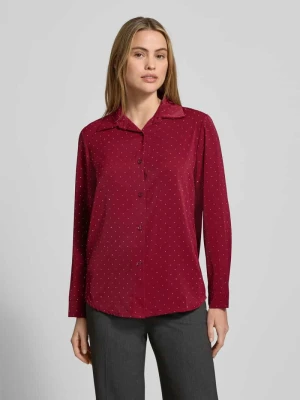 Bluzka o kroju regular fit z obszyciem ozdobnymi kamieniami model ‘Il44lenia’ ZABAIONE