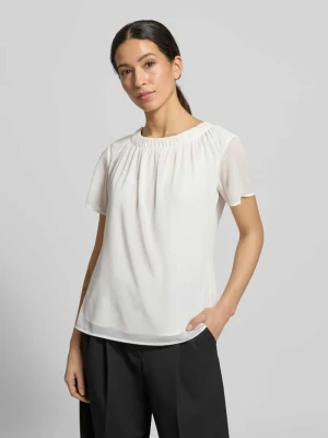 Bluzka o kroju regular fit z półprzejrzystymi rękawami s.Oliver BLACK LABEL