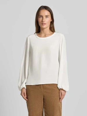 Bluzka o kroju regular fit z półprzezroczystego materiału LUISA CERANO