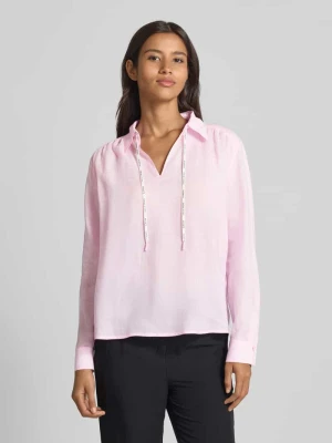 Bluzka o kroju regular fit z ramii z wykładanym kołnierzem Marc Cain