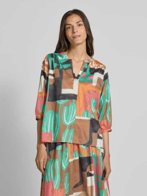 Bluzka o kroju regular fit z rękawem o dł. 3/4 milano italy