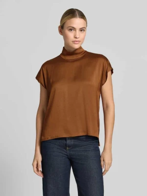 bluzka o kroju regular fit z satyny model 'ALARIA' Drykorn Camel