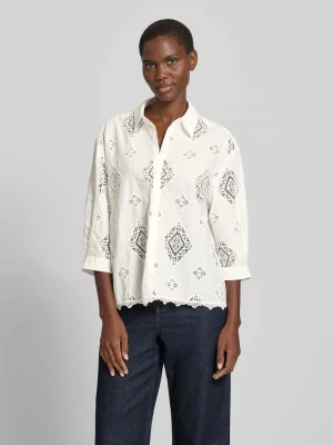 Bluzka o kroju regular fit z szydełkową koronką model 'MURIEL' Bash