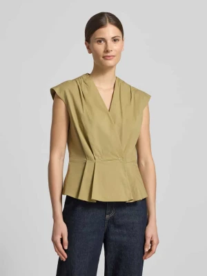 Zdjęcie produktu Bluzka o kroju regular fit z ułożonymi fałdami model 'Bazar' Marella Khaki