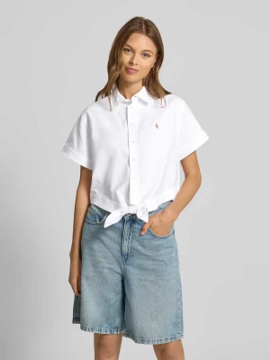 Bluzka o kroju regular fit z wiązanym detalem Polo Ralph Lauren