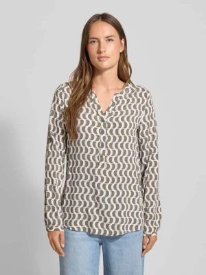 Bluzka o kroju regular fit z wiskozy z dekoltem w serek Christian Berg Woman