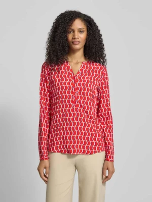 Bluzka o kroju regular fit z wiskozy z dekoltem w serek Christian Berg Woman