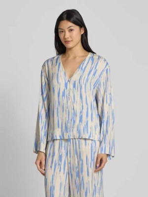Bluzka o kroju regular fit z wiskozy z dekoltem w serek model ‘BAELA’ Selected Femme
